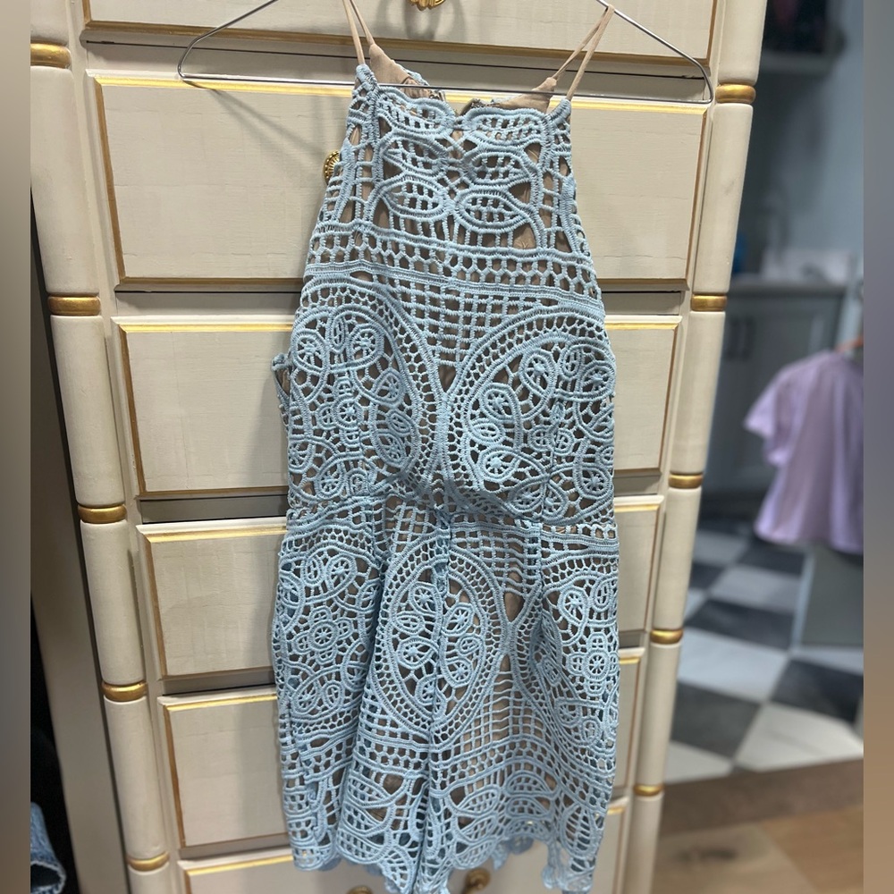 DO+BE Blue Lace Jumpsuit